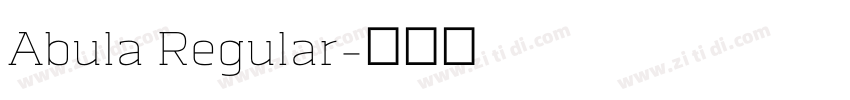 Abula Regular字体转换